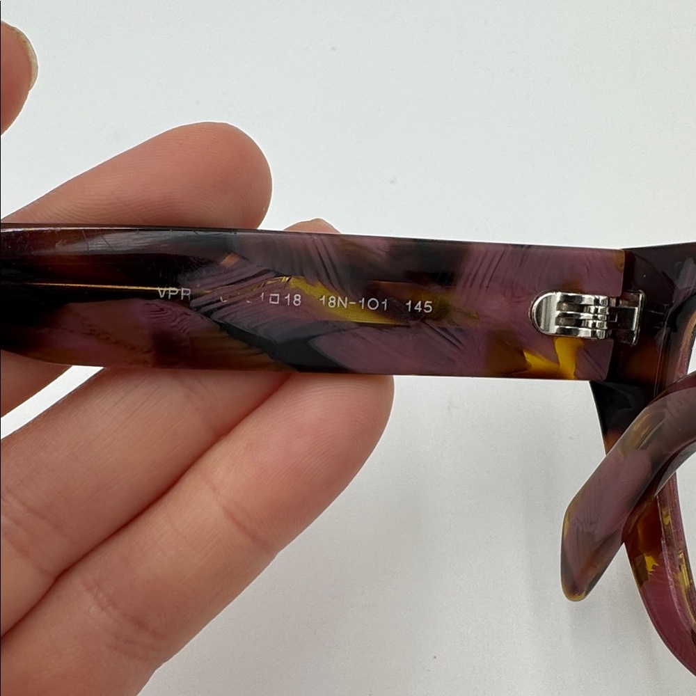 Prada Brown and purple Patterned Eyeglasses - Picture 6 of 7